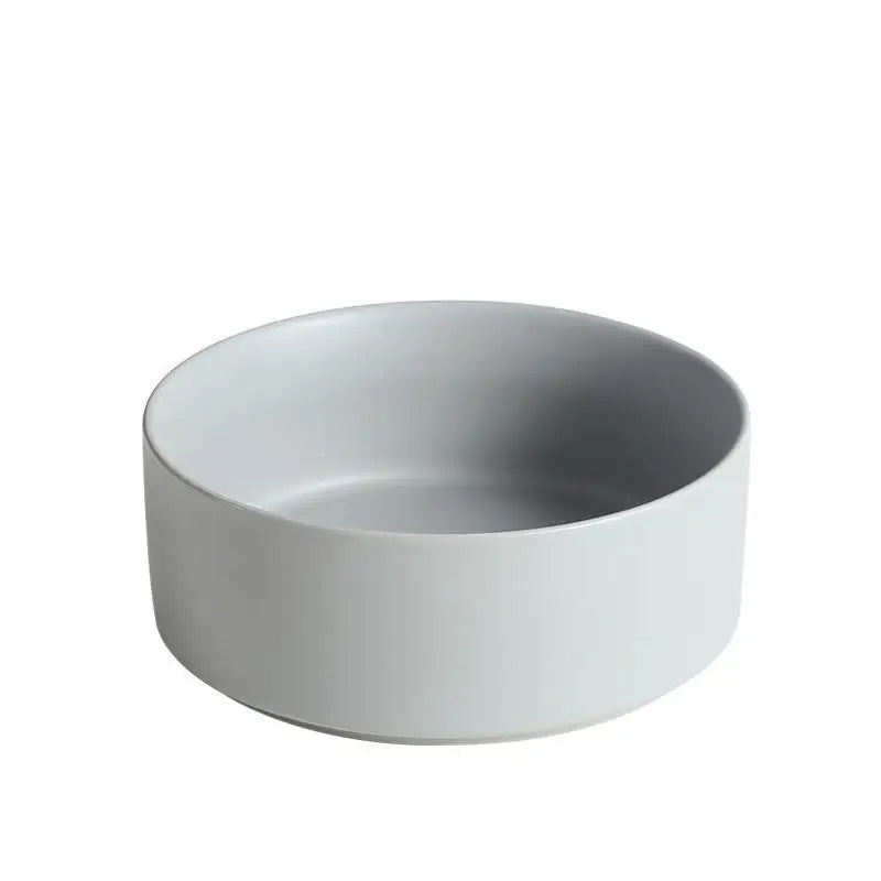 Ceramic Elevated Pet Bowl with Bamboo Stand