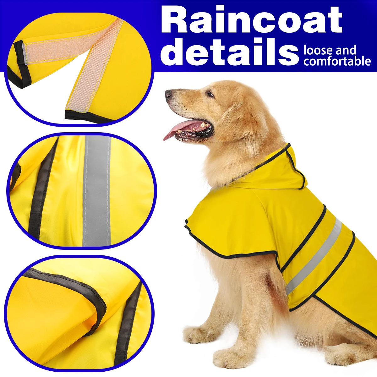 Hooded Waterproof Dog Raincoat